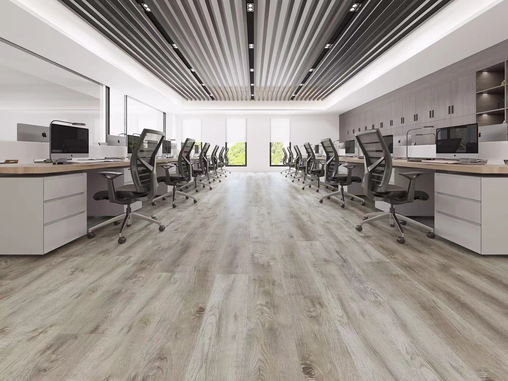 office room with rigid core spc floor 